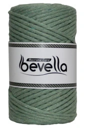 Ekru, Mentol Yeşil, Kiremit, Saks Mavisi Taranabilir 3 mm Makrome İpi thumbnail 2