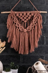 Taranabilir Makrome İpi Tek Büküm 3 mm Taranan Makrome Polyester Pamuk İp 2 x 250 gr thumbnail 2