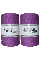 Taranabilir Makrome İpi Tek Büküm 3 mm Taranan Makrome Polyester Pamuk İp 2 x 250 gr thumbnail 1