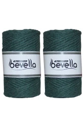 Taranabilir Makrome İpi Tek Büküm 3 mm Taranan Makrome Polyester Pamuk İp 2 x 250 gr thumbnail 1