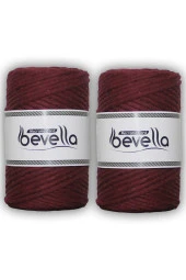 Taranabilir Makrome İpi Tek Büküm 3 mm Taranan Makrome Polyester Pamuk İp 2 x 250 gr thumbnail 1