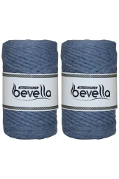 Taranabilir Makrome İpi Tek Büküm 3 mm Taranan Makrome Polyester Pamuk İp 2 x 250 gr thumbnail 1