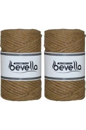 Taranabilir Makrome İpi Tek Büküm 3 mm Taranan Makrome Polyester Pamuk İp 2 x 250 gr thumbnail 1