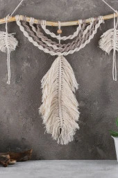 Taranabilir Makrome İpi Tek Büküm 3 mm Taranan Makrome Polyester Pamuk İp 2 x 250 gr thumbnail 2