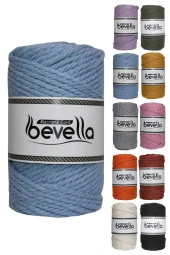 3 Büküm Pamuk Taranan Makrome Makrame Zincir Halat Hobi Ipi Üç Büküm thumbnail 1