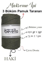 3 Büküm Pamuk Taranan Makrome Ipi Makrame Halat Hobi Ipi Üç Büküm thumbnail 2