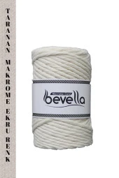 Ekru 1 Kg 4 Adet Makrome Ipi 3 Mm Taranan Pamuk Makrome Ipleri Makrame Ipi Ekru thumbnail 2