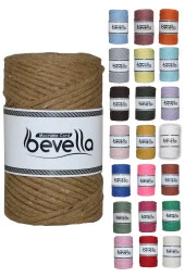 Taranan Makrome Ipi 3mm Taranabilir Pamuk Tek Büküm Makrome Ipi Taba thumbnail 1