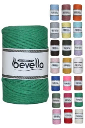 Taranan Makrome Ipi 3mm Tek Büküm Taranabilir Pamuk Makrome Ipi Benetton Yeşil thumbnail 1