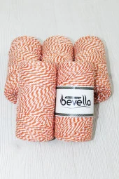 Turuncu Beyaz Yılbaşı Paket Ipi Hediye Paketleme Ipi 200 Metre Marteniçka Ipi Twine Baker - 2