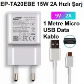 Samsung Galaxy S8003 Jet Orijinal EP-TA20EBE 15W 2A Hızlı Şarj Cihazı ve Micro USB Kablo thumbnail 2