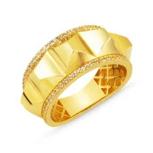 Taşlı Piramit 14 Ayar Altın Yüzük thumbnail 1