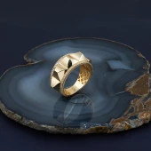 Taşlı Piramit 14 Ayar Altın Yüzük thumbnail 4