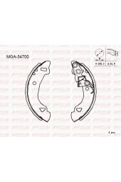 MGA  54700 Arka Fren Balatası(KAMPANA)fiat Uno 70 1983 -1995 1.4 /fiat Panda/lancia Y10 thumbnail 2