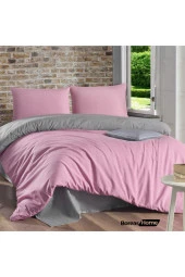 Boreas Home Premium Mürdüm Gri Pamuklu Tek Kişilik Nevresim Seti - 1