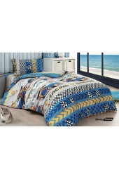 Boreas Home Blue Racer Pamuklu Ranforce Nevresim Takımı Tek Kişilik - 2