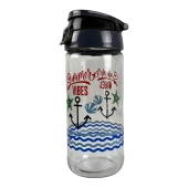 Cam Matara Cam İçecek Matarası Şişesi Sporcu İçecek Matarası 500ML - 1