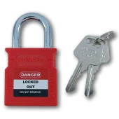 Universal Etiketli Kilit Emniyet Asma Kilit 25mm Kırmızı - 1