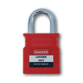 Universal Etiketli Kilit Emniyet Asma Kilit 25mm Kırmızı - 3