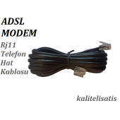 3 Metre Adsl Modem Telefon Hat Kablosu Rj11 (10 Adet) - 1