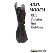 3 Metre Adsl Modem Telefon Hat Kablosu Rj11 (10 Adet) - 2