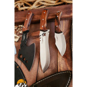 Outdoor Balta Bıçak 3lü Seti Kamp Baltası Bıçak Bıçağı Nacak Budama Baltası BLT6X - 2
