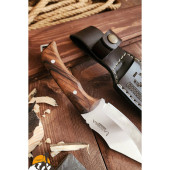 Outdoor Piknik Bıçak Çakı Kamp Bıçağı Çakısı Mutfak Bıçağı Kılıflı El Yapımı ( Ceviz Ağacı Sap ) - 5