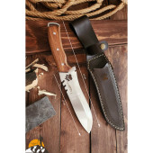 Outdoor Piknik Bıçak Çakı Kamp Bıçağı Çakısı Mutfak Bıçağı Kılıflı El Yapımı ( Ceviz Ağacı Sap ) - 7