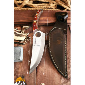 Outdoor Piknik Çakısı Kamp Bıçağı Bıçak Çakısı Mutfak Bıçak Kılıflı El Yapımı ( Verzalit Sap ) - 6