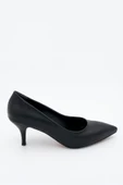 Kadın Siyah Mat Kısa Topuk Stiletto Ayakkabı - Candy thumbnail 2