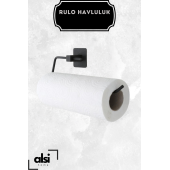 Alsi Home Yapışkanlı Tasarım Siyah Rulo Havluluk Peçetelik Wc Kağıt Askısı 2 Li Set - 5