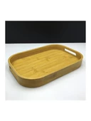 Mien MEN315.B Bambu Dikdörtgen Tepsi 46 Cm Tekli - 1