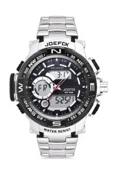 Joefox Erkek Kol Saati Dijital Analog Çelik Kordonlu 791 thumbnail 1