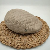 Kare Dikişli Erkek Kasket Krem Renk - 10