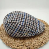 Nokta Desenli Gri Renk Klasik Erkek Kasket - 2