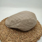 Kare Dikişli Erkek Kasket Krem Renk - 3