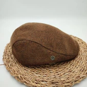 Klasik Erkek Kasket Koyu Taba Renk thumbnail 7