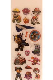 Paw Patrol Karakterleri 3 set sticker Chase, Marshall, Zuma, Skye, Rubble, Rocky - 3