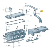 Audi A4 2005-2008 1.6 ALZ Motor Üst Kapak Hava Alma Borusu 06B103209N - 2