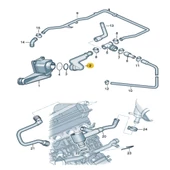 Audi A6 1999-2001 1.8T AJL AEB APU Hava Tahliye Borusu 058103213 - 2