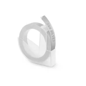 3D Kabartma Yapışkanlı Şerit Etiket MoTEX_E-101 - Dymo_JUNİOR+OMEGA (9mm X 3 metre) 1adet /GÜMÜŞ-SİLVER thumbnail 1