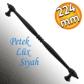 Petek Lüx Mutfak Mobilya Çekmece Dolabı Dolap Kulpu Kulbu Düz Metal Kulp Kulpu 224 Mm Siyah Kulpları - 1