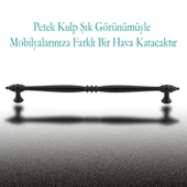 Petek Lüx Mutfak Mobilya Çekmece Dolabı Dolap Kulpu Kulbu Düz Metal Kulp Kulpu 224 Mm Siyah Kulpları - 3