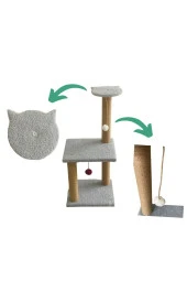 Mega Boy Step Kedi Tırmalama Tahtası Açık Gri thumbnail 2