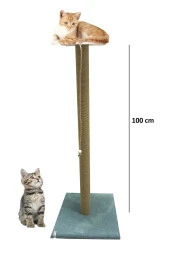 Büyük Kedi Tırmalama Tahtası 100 Cm Turkuaz thumbnail 1