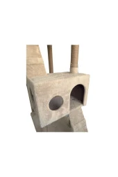 Cat City Yeni Rezidans Kedi Oyun Evi ve Tırmalama Bej - 5