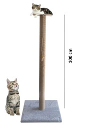 Büyük Kedi Tırmalama Tahtası 100 Cm Gri - 1