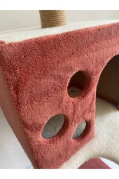 Kedi Tırmalama Ve Oyun Evi 124 Cm Antrasit thumbnail 3