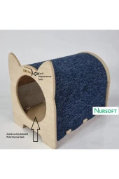 Cat Face Ahşap Kedi Yuvası Nr-0082 - 1