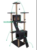 Cat City Rezidans Kedi Tırmalama ve Oyun Evi Çok Fonksiyonlu - 3